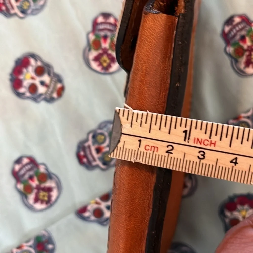 Handmade Cowboy Belt Loop Bag Carved Leather Rooster Wild West